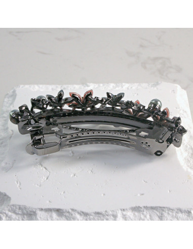 Klamra francuska małe kwiatki z perłą Lolita...