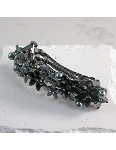 Klamra francuska małe kwiatki z perłą Lolita...