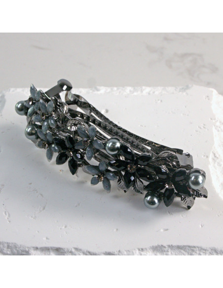 Klamra francuska małe kwiatki z perłą Lolita Akcesoria