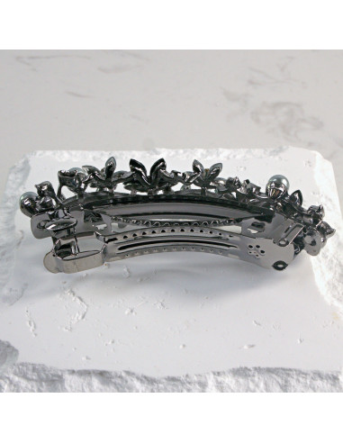 Klamra francuska małe kwiatki z perłą Lolita...