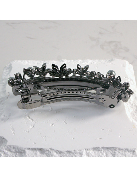 Klamra francuska małe kwiatki z perłą Lolita Akcesoria