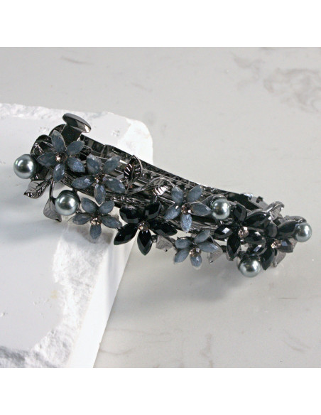 Klamra francuska małe kwiatki z perłą Lolita Akcesoria