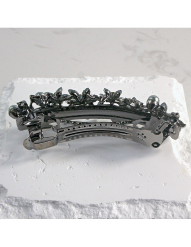 Klamra francuska małe kwiatki z perłą Lolita...