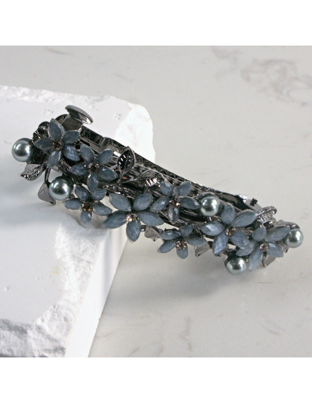 Klamra francuska małe kwiatki z perłą Lolita Akcesoria