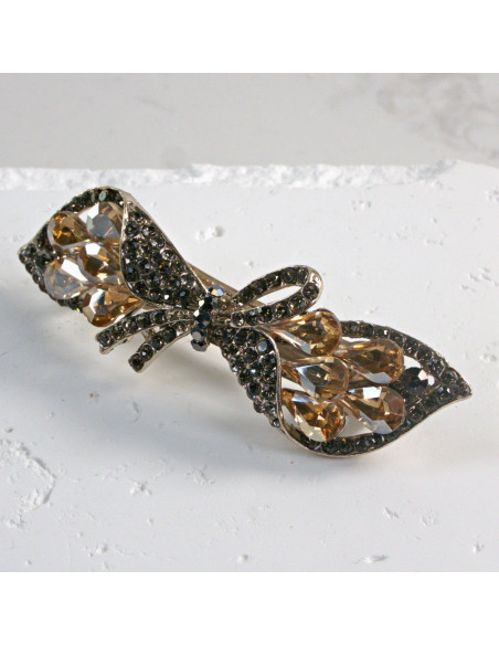 Klamra francuska kokarda z kryształkami Lolita Akcesoria