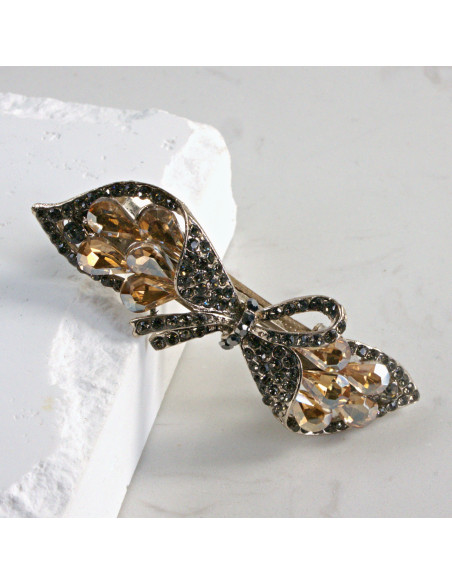 Klamra francuska kokarda z kryształkami Lolita Akcesoria