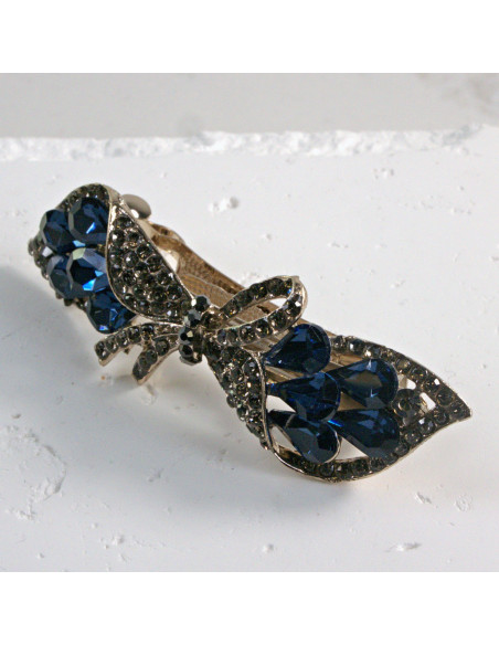 Klamra francuska kokarda z kryształkami Lolita Akcesoria