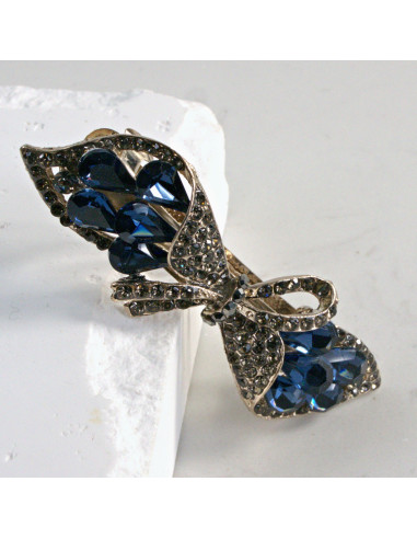 Klamra francuska kokarda z kryształkami Lolita...