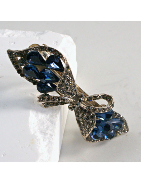 Klamra francuska kokarda z kryształkami Lolita Akcesoria