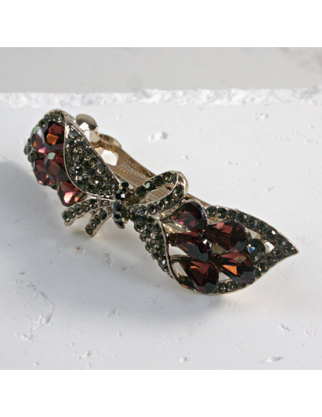 Klamra francuska kokarda z kryształkami Lolita Akcesoria