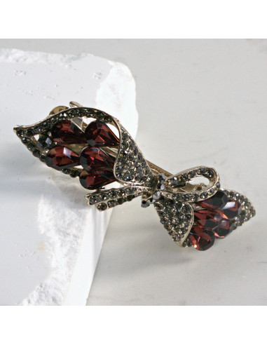 Klamra francuska kokarda z kryształkami Lolita...