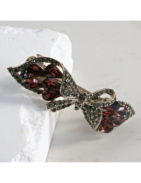 Klamra francuska kokarda z kryształkami Lolita Akcesoria