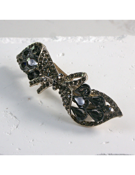 Klamra francuska kokarda z kryształkami Lolita Akcesoria