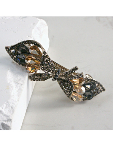 Klamra francuska kokarda z kryształkami Lolita...