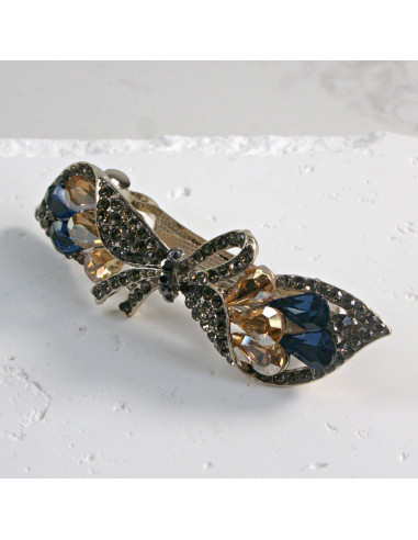 Klamra francuska kokarda z kryształkami Lolita...