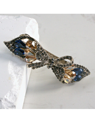 Klamra francuska kokarda z kryształkami Lolita...