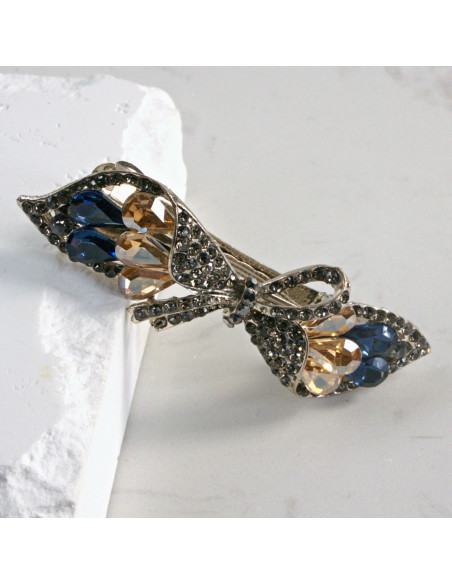 Klamra francuska kokarda z kryształkami Lolita Akcesoria