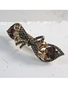 Klamra francuska kokarda z kryształkami Lolita Akcesoria 2