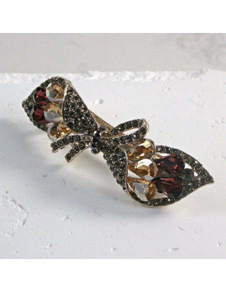 Klamra francuska kokarda z kryształkami Lolita Akcesoria