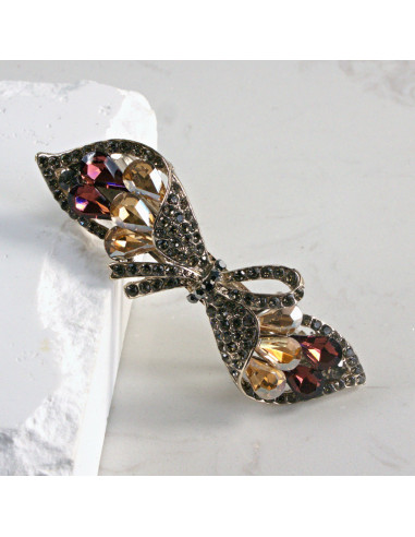 Klamra francuska kokarda z kryształkami Lolita...