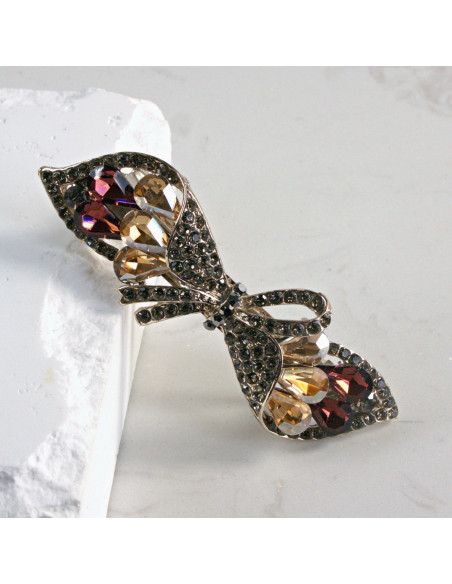 Klamra francuska kokarda z kryształkami Lolita Akcesoria