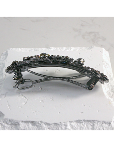 Klamra francuska szpiczasty kwiatek z kryształkami Lolita Akcesoria