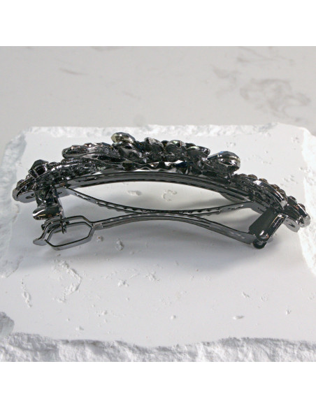 Klamra francuska szpiczasty kwiatek z kryształkami Lolita Akcesoria