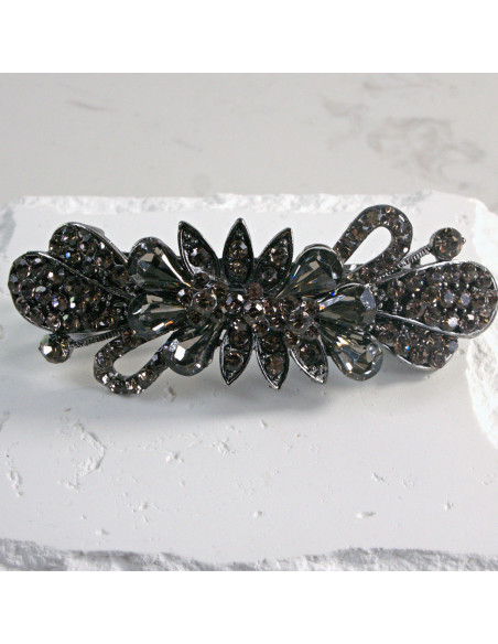 Klamra francuska szpiczasty kwiatek z kryształkami Lolita Akcesoria