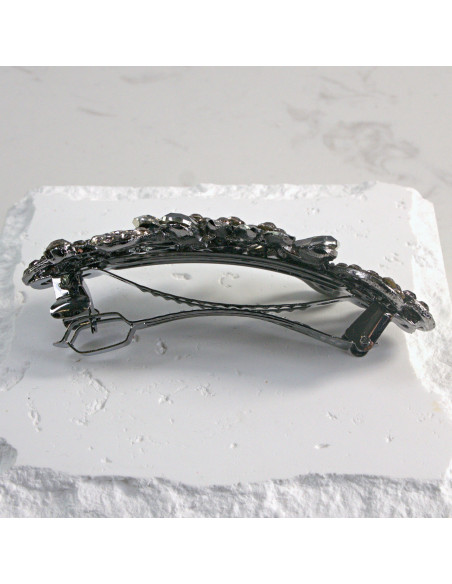 Klamra francuska szpiczasty kwiatek z kryształkami Lolita Akcesoria