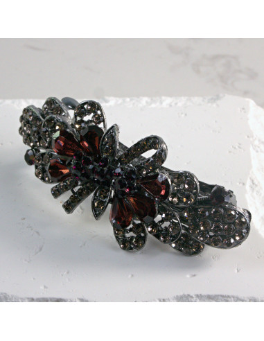 Klamra francuska kokarda z kryształkami Lolita...