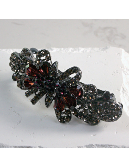 Klamra francuska kokarda z kryształkami Lolita Akcesoria