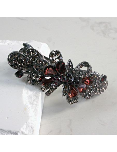 Klamra francuska kokarda z kryształkami Lolita Akcesoria