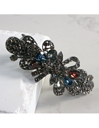 Klamra francuska kokarda z kryształkami Lolita...