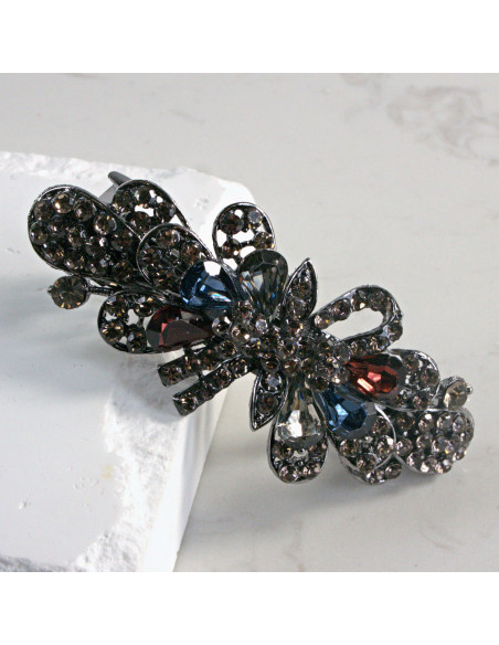 Klamra francuska kokarda z kryształkami Lolita Akcesoria