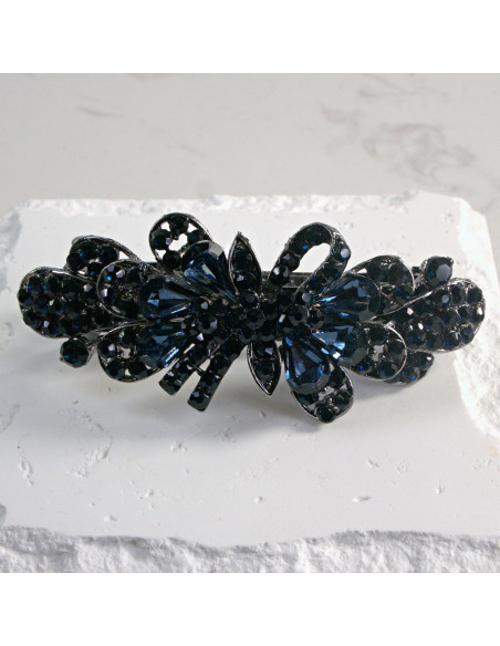 Klamra francuska kokarda z kryształkami Lolita Akcesoria