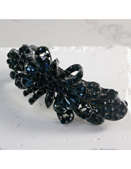 Klamra francuska kokarda z kryształkami Lolita Akcesoria