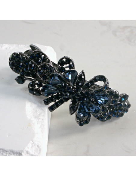 Klamra francuska kokarda z kryształkami Lolita Akcesoria