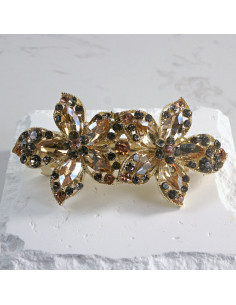 Klamra francuska dwa duże kwiaty Lolita Akcesoria