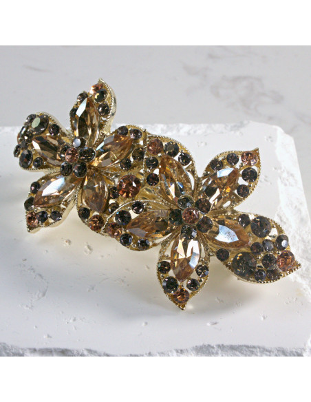 Klamra francuska dwa duże kwiaty Lolita Akcesoria