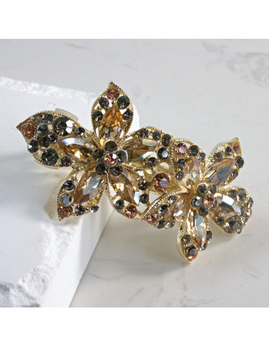 Klamra francuska dwa duże kwiaty Lolita Akcesoria