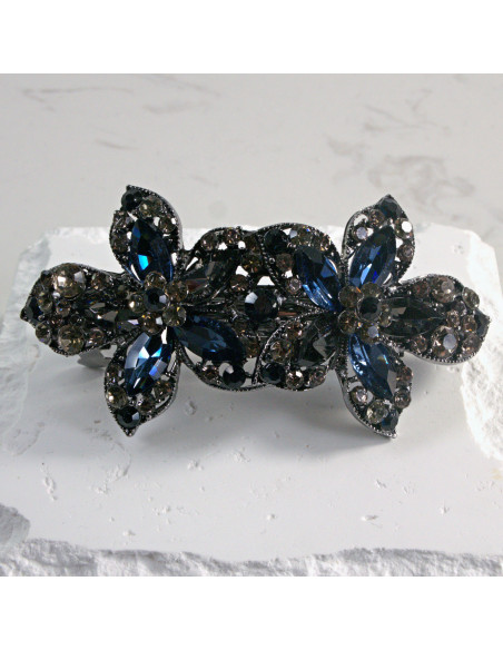 Klamra francuska dwa duże kwiaty Lolita Akcesoria