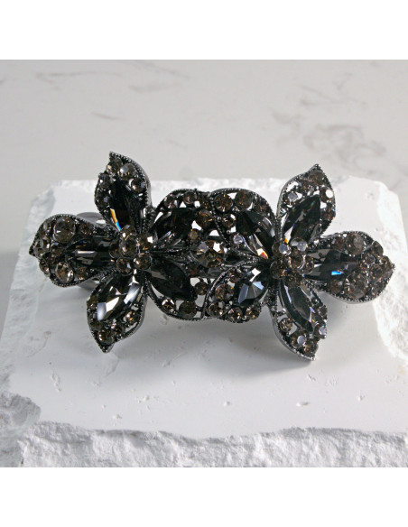 Klamra francuska dwa duże kwiaty Lolita Akcesoria