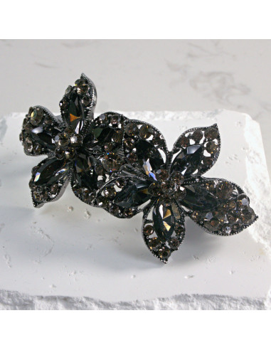 Klamra francuska dwa duże kwiaty Lolita Akcesoria