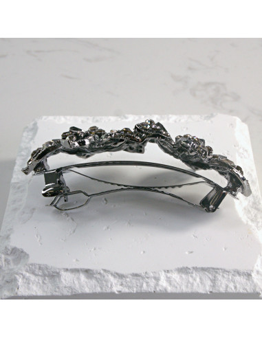 Klamra francuska dwa duże kwiaty Lolita Akcesoria