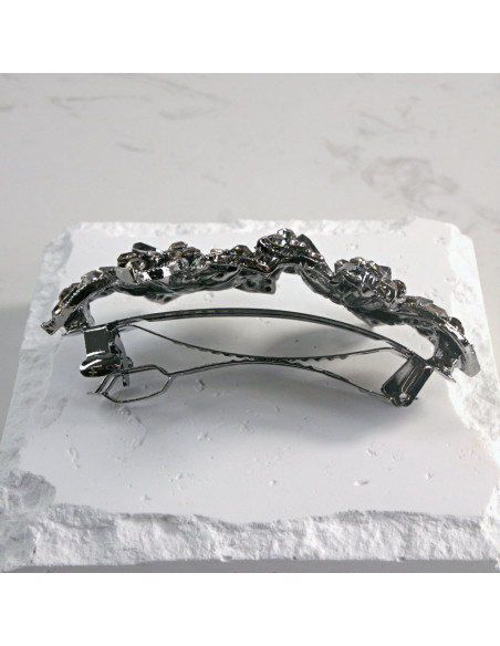 Klamra francuska dwa duże kwiaty Lolita Akcesoria