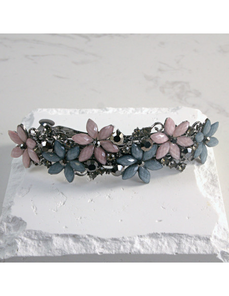 Klamra francuska 6 kolorowych kwiatków Lolita Akcesoria