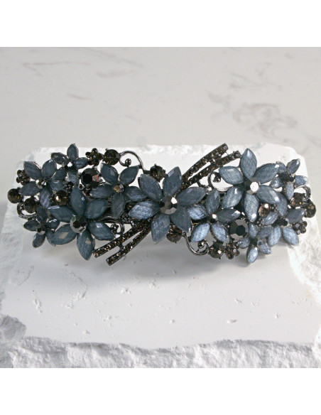 Klamra francuska kolorowe kwiatki Lolita Akcesoria