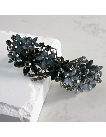 Klamra francuska kolorowe kwiatki Lolita Akcesoria