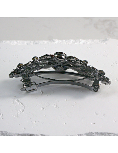 Klamra francuska kwiat z kryształkami i kamieniami Lolita Akcesoria