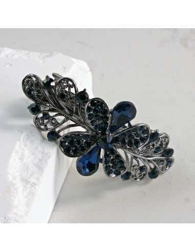 Klamra francuska kwiat z kryształkami i...